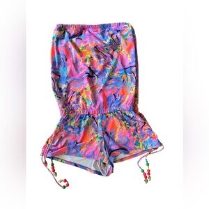 Women’s Lisa Blue Call of the Whale Multicolor Swim Cover Up size 6